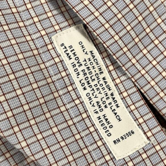 Brooks Brothers Dress Shirt plaid 15 1/2‎ - 33 Blue White Red Button Down - Picture 6 of 11